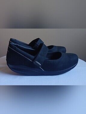 MBT Womens Rocker High Black Leather Art Shoes. 10-10.5